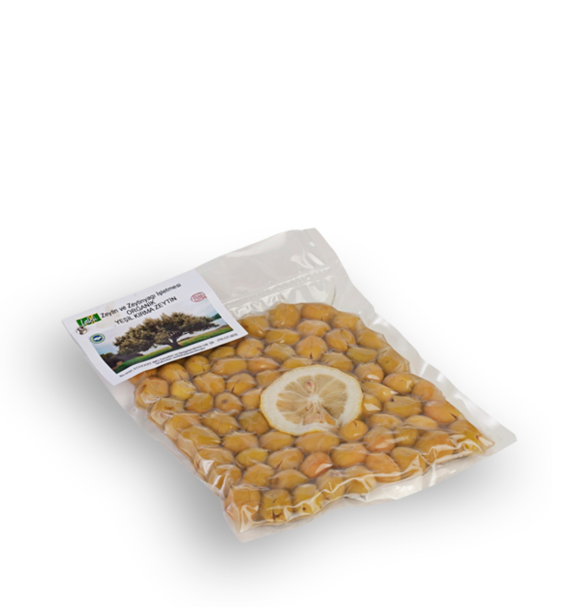 Organik Yeşil Kırma Zeytin 360 gr. Vakumlu Paket (YENİ SEZON) resmi