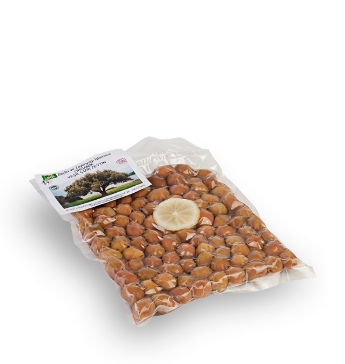 Organik Yeşil Çizik Zeytin 360 gr. Vakumlu Paket  (YENİ SEZON) resmi