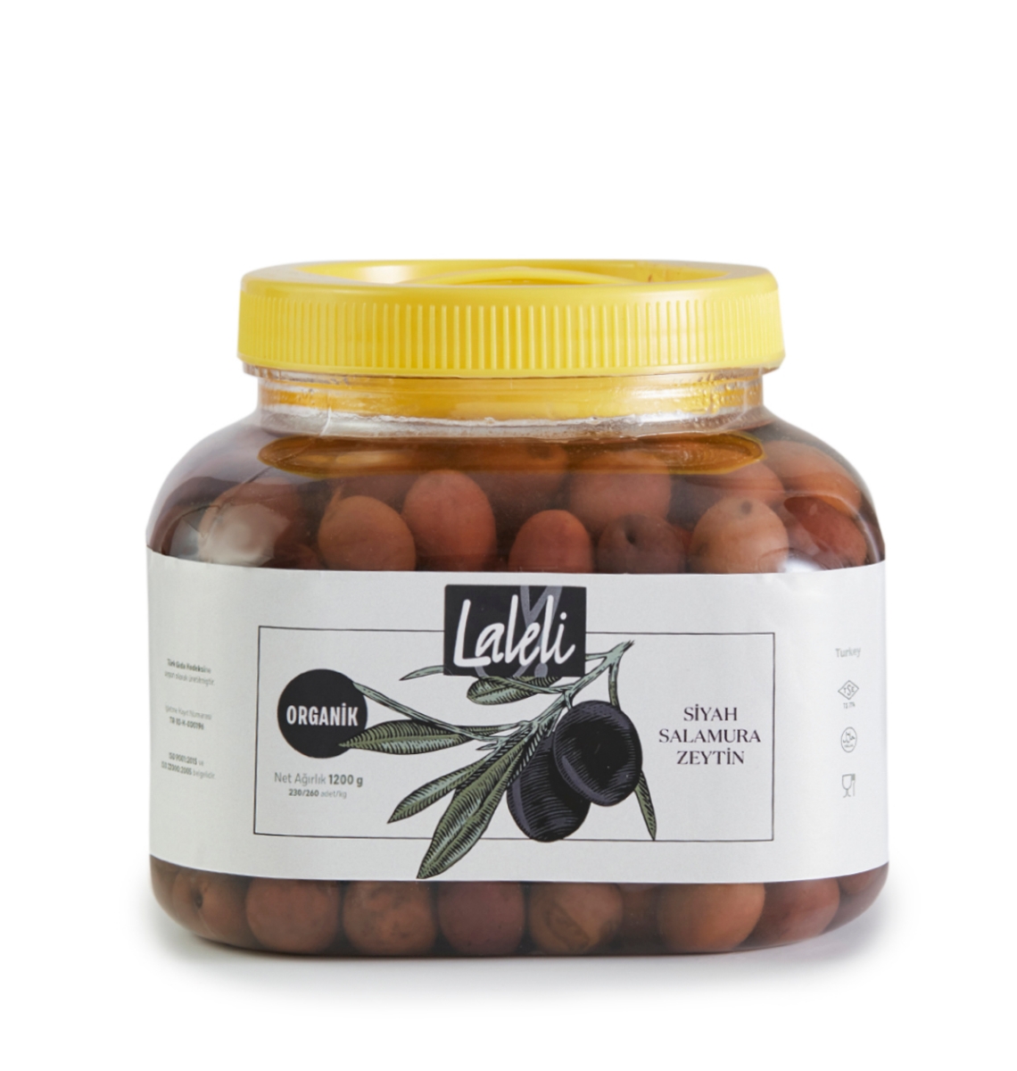 Organik Siyah Salamura Zeytin 1,2kg. Pet Ambalaj resmi