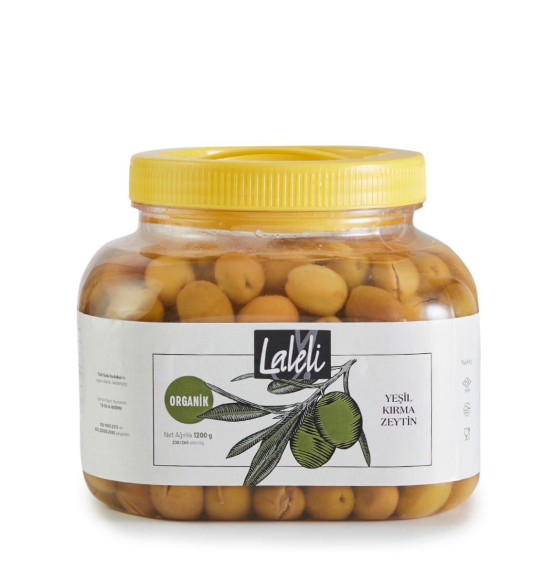 Organik Yeşil Kırma Zeytin 1,2kg. Pet Ambalaj ( YENİ SEZON) resmi