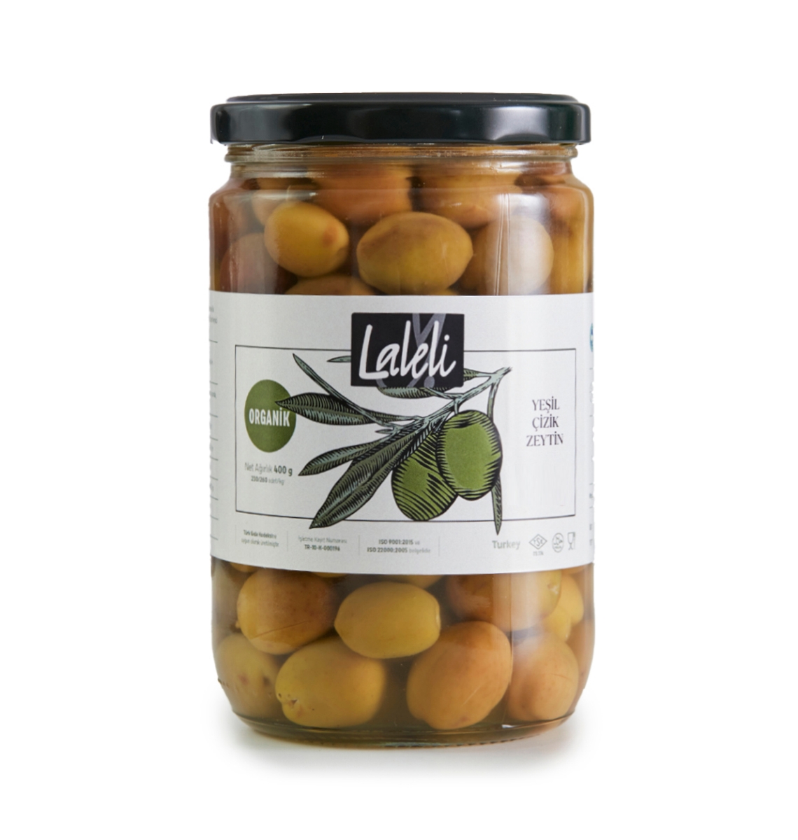 Organik Yeşil Çizik Zeytin 400 gr.  resmi