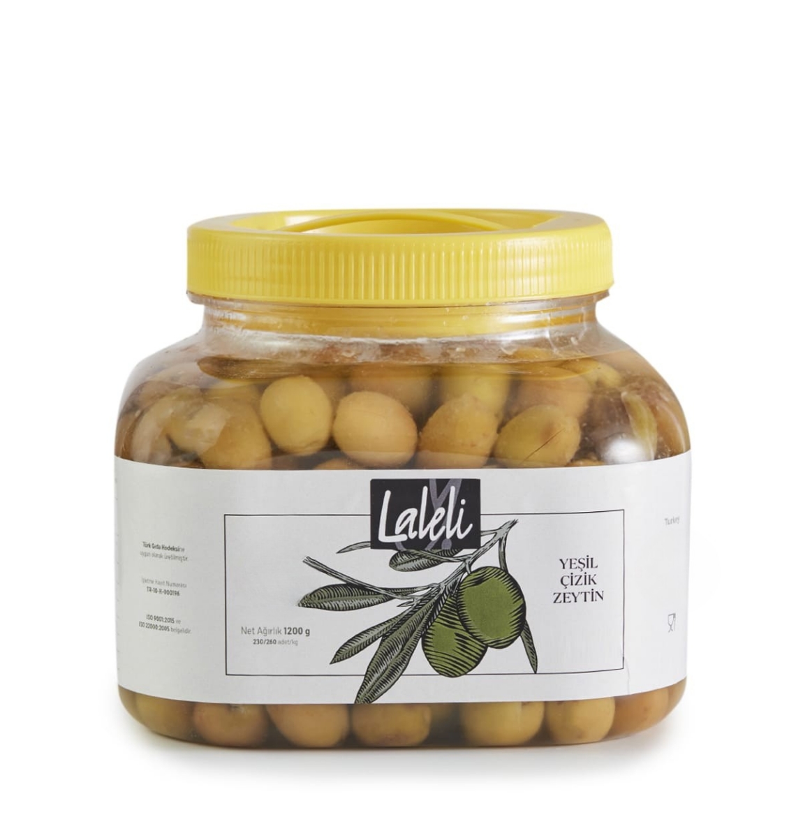 Yeşil Çizik Zeytin 1,2kg Pet Ambalaj resmi